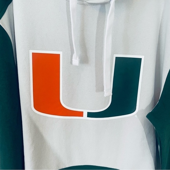 🏈 NWT Fanatics Men's Miami Hurricanes Arctic Hoodie – Cotton Blend Fleece – L - Picture 8 of 11